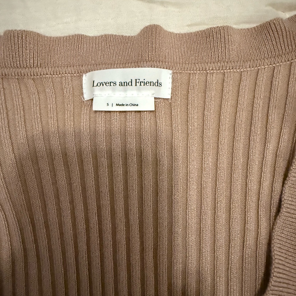 Lovers + Friends Ruffle Knit Top in Nude - Picture 3 of 4